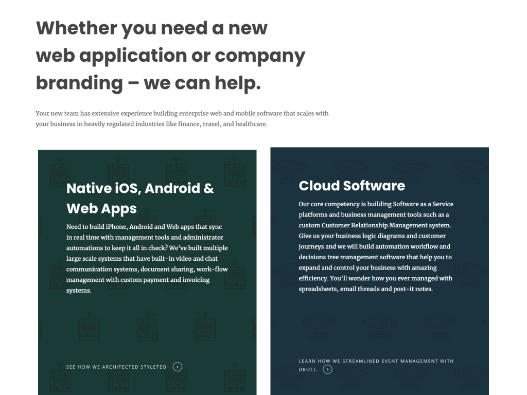 Chromedia service capability comparison section