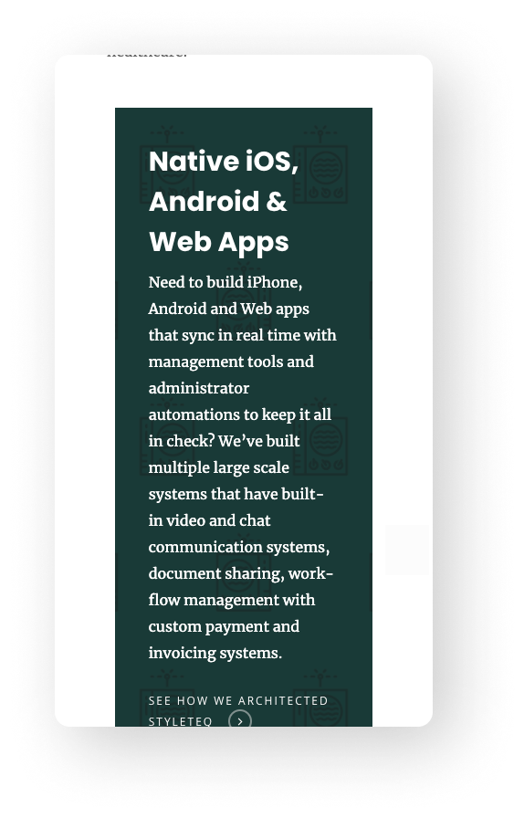 Chromedia mobile service capability section