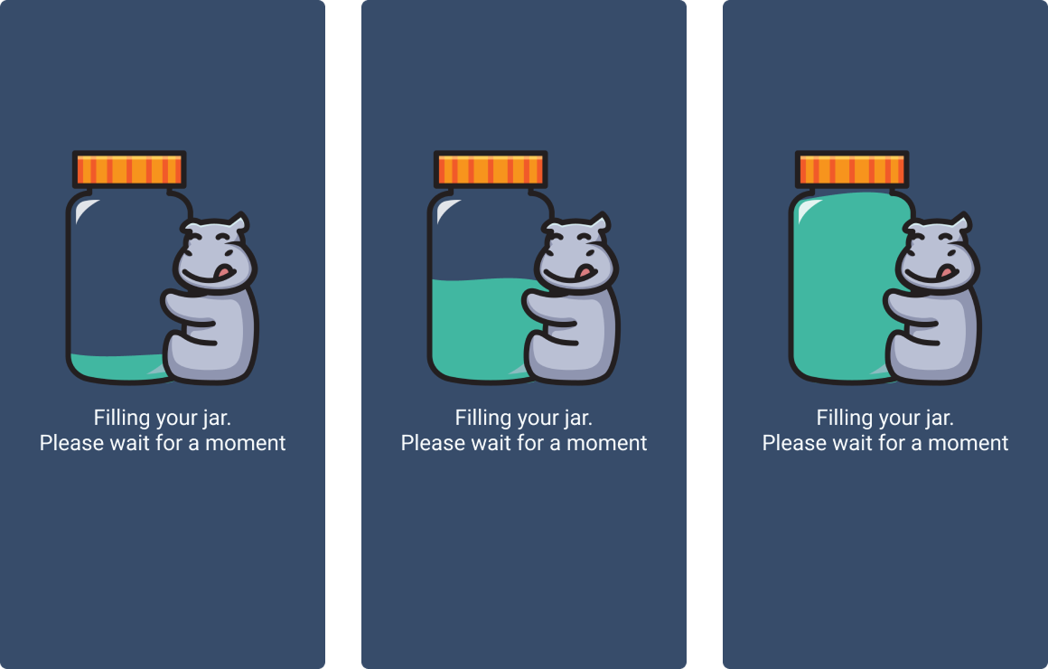 Kidough loading state sequence