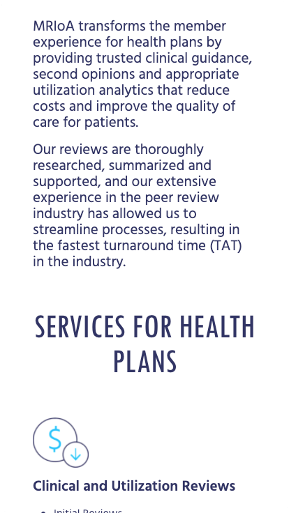 MRIOA mobile services section